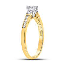 Load image into Gallery viewer, Radiant Love 10kt Yellow Gold Womens Round Diamond 3 - stone Promise Ring - Splendid Jewellery