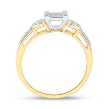 Load image into Gallery viewer, Radiant Love: 10kt Yellow Gold Womens Round Diamond Heart Cluster Ring - Splendid Jewellery