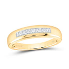 Radiant Love 10kt Yellow Gold Womens Round Diamond Single Row Wedding Band - Splendid Jewellery
