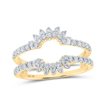 Load image into Gallery viewer, Radiant Love: 10kt Yellow Gold Womens Round Diamond Wrap Enhancer Wedding Band 1/2 Cttw - Splendid Jewellery
