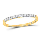 Radiant Love: 10kt Yellow Gold Womens Round Pave - set Diamond Wedding Band 1/6 Cttw - Splendid Jewellery