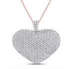 Radiant Love: 14kt Rose Gold Diamond Heart Pendant - Splendid Jewellery