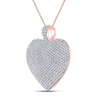 Radiant Love: 14kt Rose Gold Diamond Heart Pendant - Splendid Jewellery