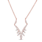 Radiant Love: 14kt Rose Gold Diamond Pendant Necklace - Splendid Jewellery