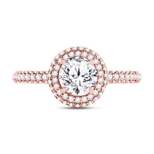 Load image into Gallery viewer, Radiant Love 14kt Rose Gold Diamond Solitaire Bridal Wedding Ring - Side View