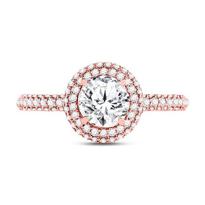 Radiant Love 14kt Rose Gold Diamond Solitaire Bridal Wedding Ring - Splendid Jewellery