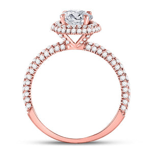 Radiant Love 14kt Rose Gold Diamond Solitaire Bridal Wedding Ring - Splendid Jewellery