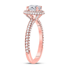 Load image into Gallery viewer, Radiant Love 14kt Rose Gold Diamond Solitaire Bridal Wedding Ring - Front View