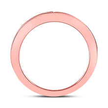 Load image into Gallery viewer, Radiant Love 14kt Rose Gold Diamond Wedding Band - Side View