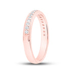 Radiant Love: 14kt Rose Gold Diamond Wedding Band - Second Side View