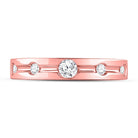 Radiant Love 14kt Rose Gold Diamond Wedding Band - Splendid Jewellery