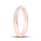 Radiant Love: 14kt Rose Gold Diamond Wedding Band - Splendid Jewellery