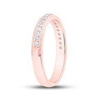 Radiant Love: 14kt Rose Gold Diamond Wedding Band - Splendid Jewellery