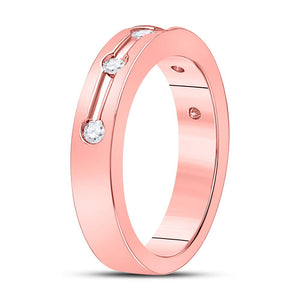 Radiant Love 14kt Rose Gold Diamond Wedding Band - Splendid Jewellery