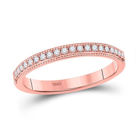 Radiant Love 14kt Rose Gold Diamond Wedding Band - Splendid Jewellery