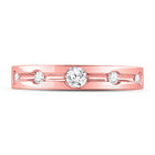 Radiant Love 14kt Rose Gold Diamond Wedding Band - Front View