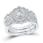 Radiant Love | 14kt White Gold Diamond Bridal Wedding Ring Band Set - Splendid Jewellery