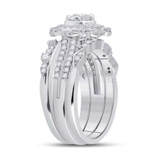 Load image into Gallery viewer, Radiant Love | 14kt White Gold Diamond Bridal Wedding Ring Band Set - Splendid Jewellery