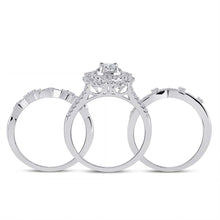 Load image into Gallery viewer, Radiant Love | 14kt White Gold Diamond Bridal Wedding Ring Band Set - Splendid Jewellery