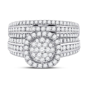 Radiant Love 14kt White Gold Diamond Bridal Wedding Ring Set - Splendid Jewellery