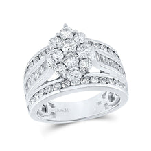 Load image into Gallery viewer, Radiant Love 14kt White Gold Diamond Cluster Bridal Wedding Ring - Splendid Jewellery