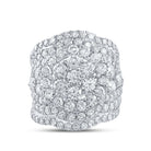 Radiant Love: 14kt White Gold Diamond Cluster Wedding Ring Set - Splendid Jewellery