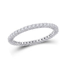 Radiant Love: 14kt White Gold Diamond Eternity Wedding Band - Splendid Jewellery