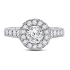 Radiant Love 14kt White Gold Diamond Solitaire Bridal Wedding Ring - Splendid Jewellery