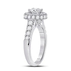 Radiant Love 14kt White Gold Diamond Solitaire Bridal Wedding Ring - Second Side View