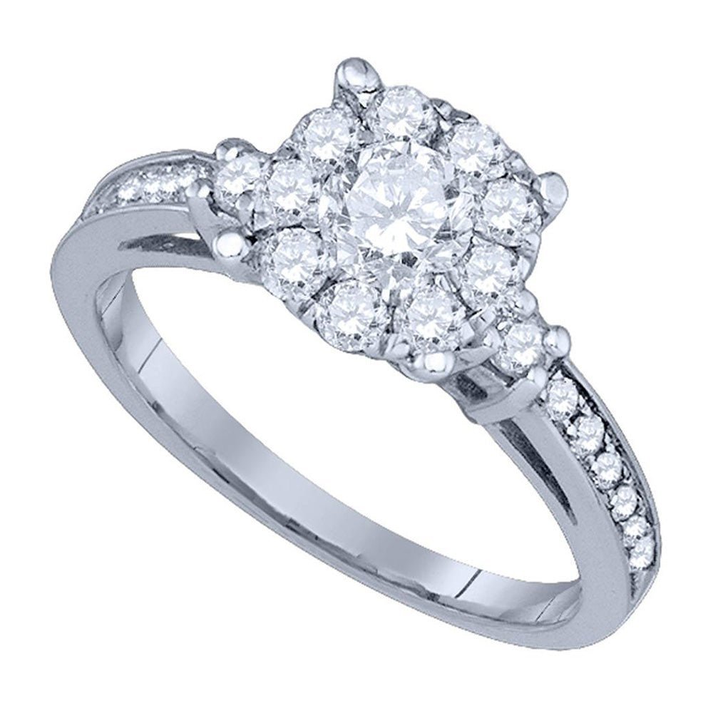 Radiant Love 14kt White Gold Diamond Solitaire Bridal Wedding Ring - Splendid Jewellery