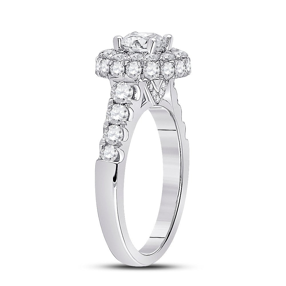 Radiant Love 14kt White Gold Diamond Solitaire Bridal Wedding Ring - Splendid Jewellery