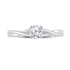 Radiant Love 14kt White Gold Diamond Solitaire Ring - Splendid Jewellery