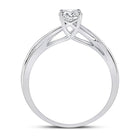 Radiant Love 14kt White Gold Diamond Solitaire Ring - Side View