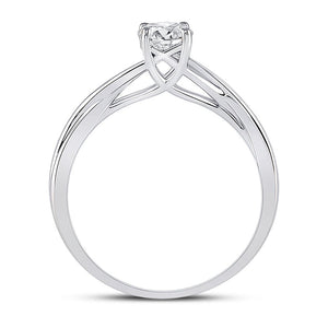 Radiant Love 14kt White Gold Diamond Solitaire Ring - Splendid Jewellery