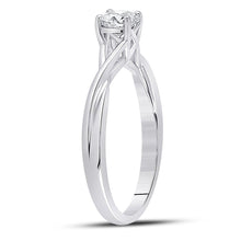 Load image into Gallery viewer, Radiant Love 14kt White Gold Diamond Solitaire Ring - Second Side View