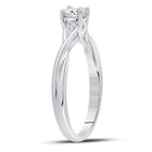 Radiant Love 14kt White Gold Diamond Solitaire Ring - Second Side View