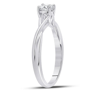 Radiant Love 14kt White Gold Diamond Solitaire Ring - Splendid Jewellery