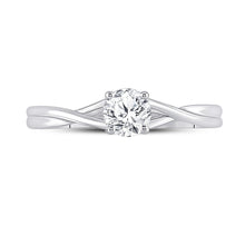 Load image into Gallery viewer, Radiant Love 14kt White Gold Diamond Solitaire Ring - Front View