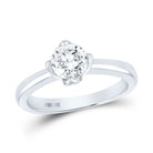 Radiant Love 14kt White Gold Diamond Solitaire Wedding Ring - Splendid Jewellery