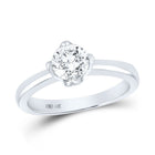 Radiant Love 14kt White Gold Diamond Solitaire Wedding Ring - Splendid Jewellery
