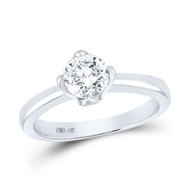 Radiant Love 14kt White Gold Diamond Solitaire Wedding Ring - Splendid Jewellery