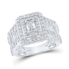 Radiant Love 14kt White Gold Emerald Diamond Solitaire Bridal Wedding Engagement Ring 2 - 5/8 Cttw - Splendid Jewellery