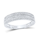 Radiant Love: 14kt White Gold His Hers Round Diamond Cluster Matching Wedding Set 1 - 1/4 Cttw - Splendid Jewellery