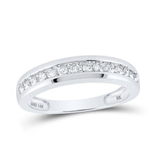 Load image into Gallery viewer, Radiant Love: 14kt White Gold His Hers Round Diamond Cluster Wedding Set - Splendid Jewellery