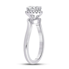 Load image into Gallery viewer, Radiant Love: 14kt White Gold Oval Diamond Halo Bridal Wedding Engagement Ring - Splendid Jewellery