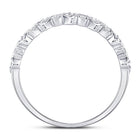 Radiant Love: 14kt White Gold Pear Diamond Halo Bridal Wedding Engagement Ring - Splendid Jewellery