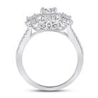 Radiant Love: 14kt White Gold Princess Diamond 3 - Stone Bridal Wedding Engagement Ring - Splendid Jewellery
