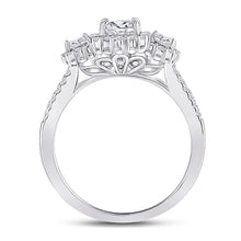 Load image into Gallery viewer, Radiant Love: 14kt White Gold Princess Diamond 3 - Stone Bridal Wedding Engagement Ring - Splendid Jewellery