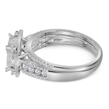 Load image into Gallery viewer, Radiant Love 14kt White Gold Princess Diamond Bridal Wedding Ring Band Set - Splendid Jewellery