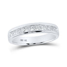 Radiant Love 14kt White Gold Round Diamond Channel Band Ring 1/2 Cttw - Splendid Jewellery